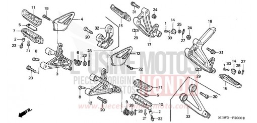 MARCHE CBR600F1 de 2001